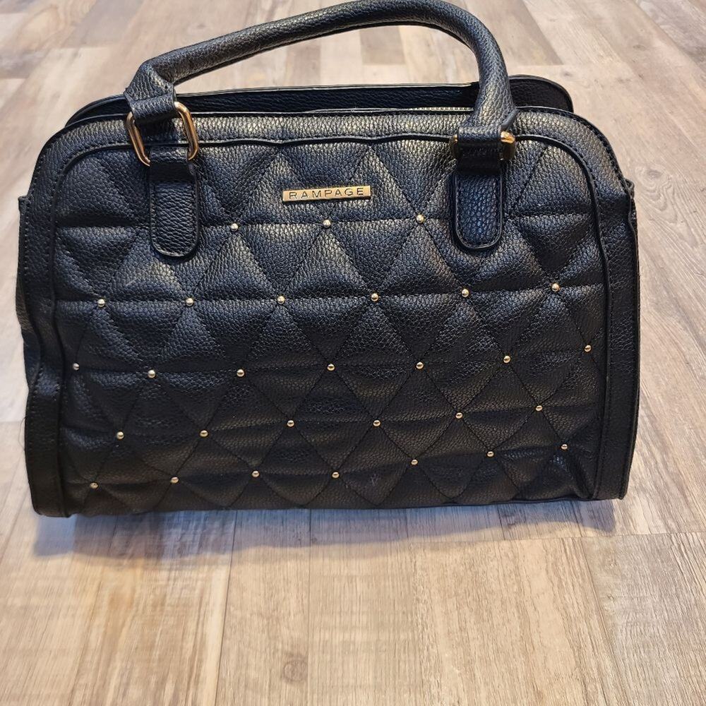 Rampage women's black studded shoulder bag